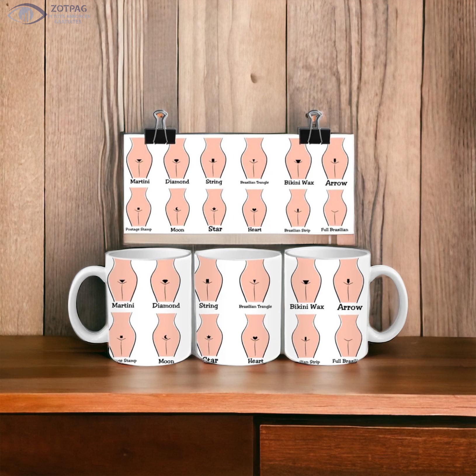 Mug vagin styles fond blanc sublimation - Objets personnalisés - Le Tampon  - ZotPAG