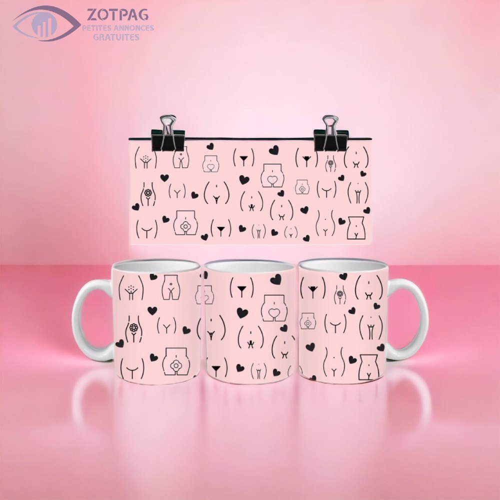 Mug vagin styles fond blanc sublimation - Objets personnalisés - Le Tampon  - ZotPAG